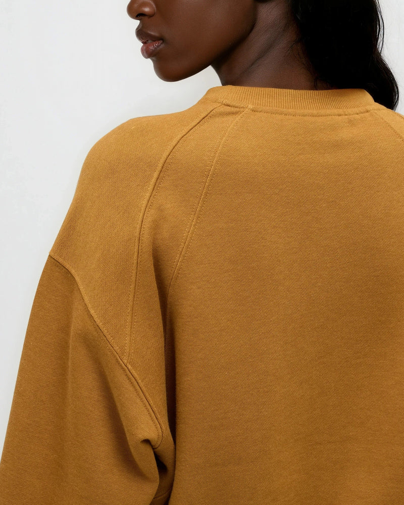 Yellow-TreeFleece-Oversized-Cropped-Crew