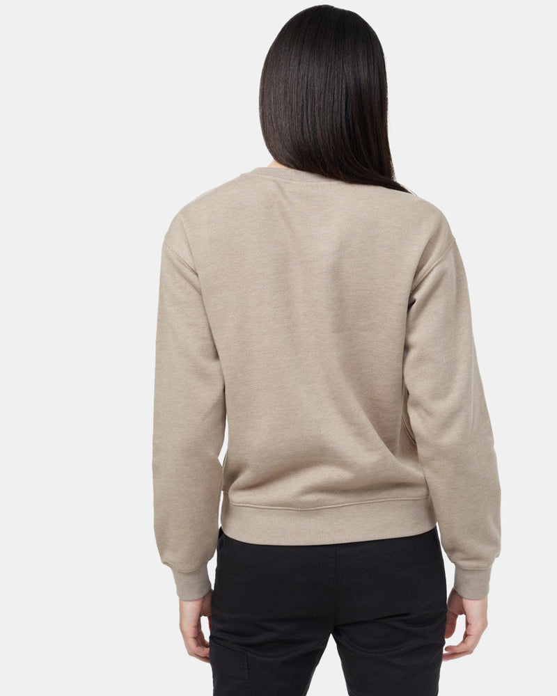 Beige Women's Graphic Crew Sweatshirt