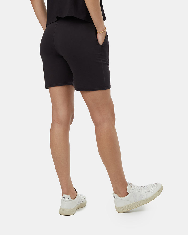 Black-Womens-High-Rise-Sweat-Shorts