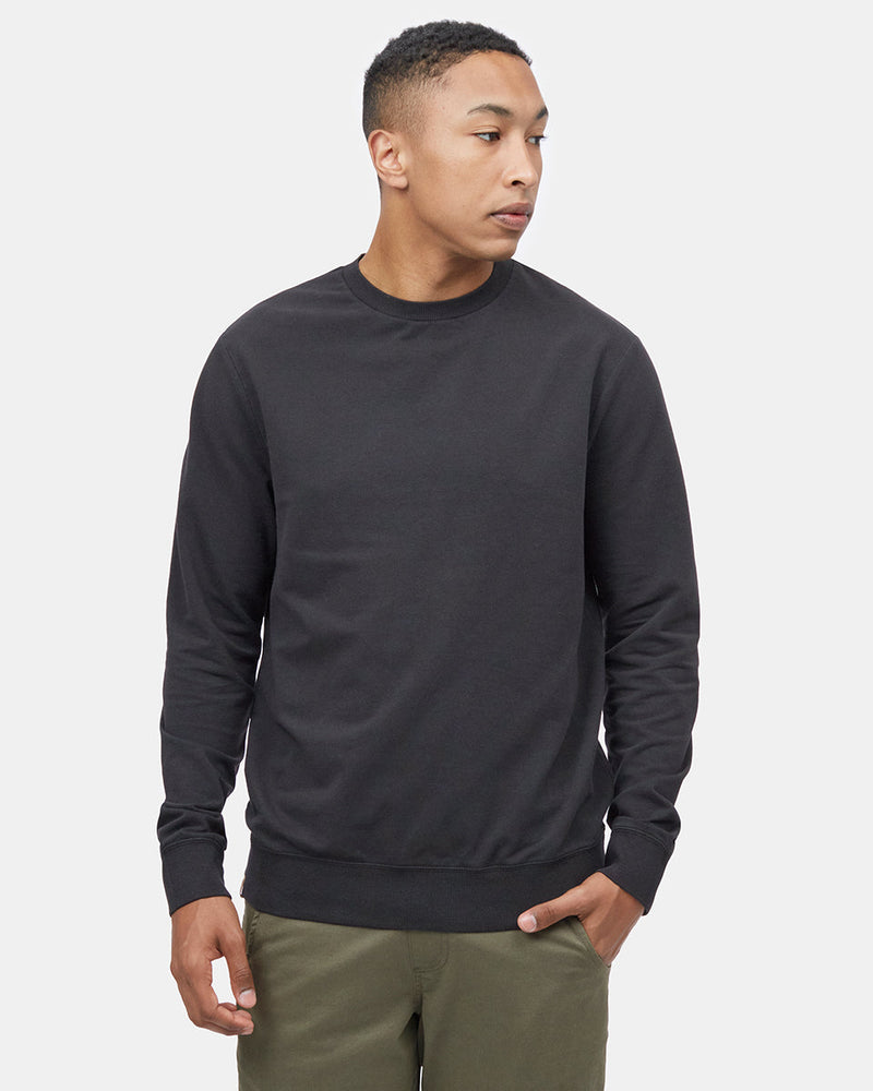 Black Men's Organic Cotton French Terry Sweatshirt