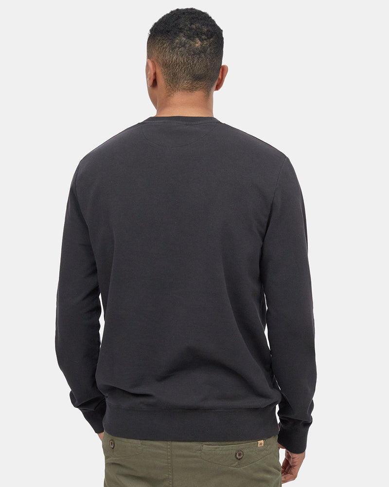 Black Men's Organic Cotton French Terry Sweatshirt