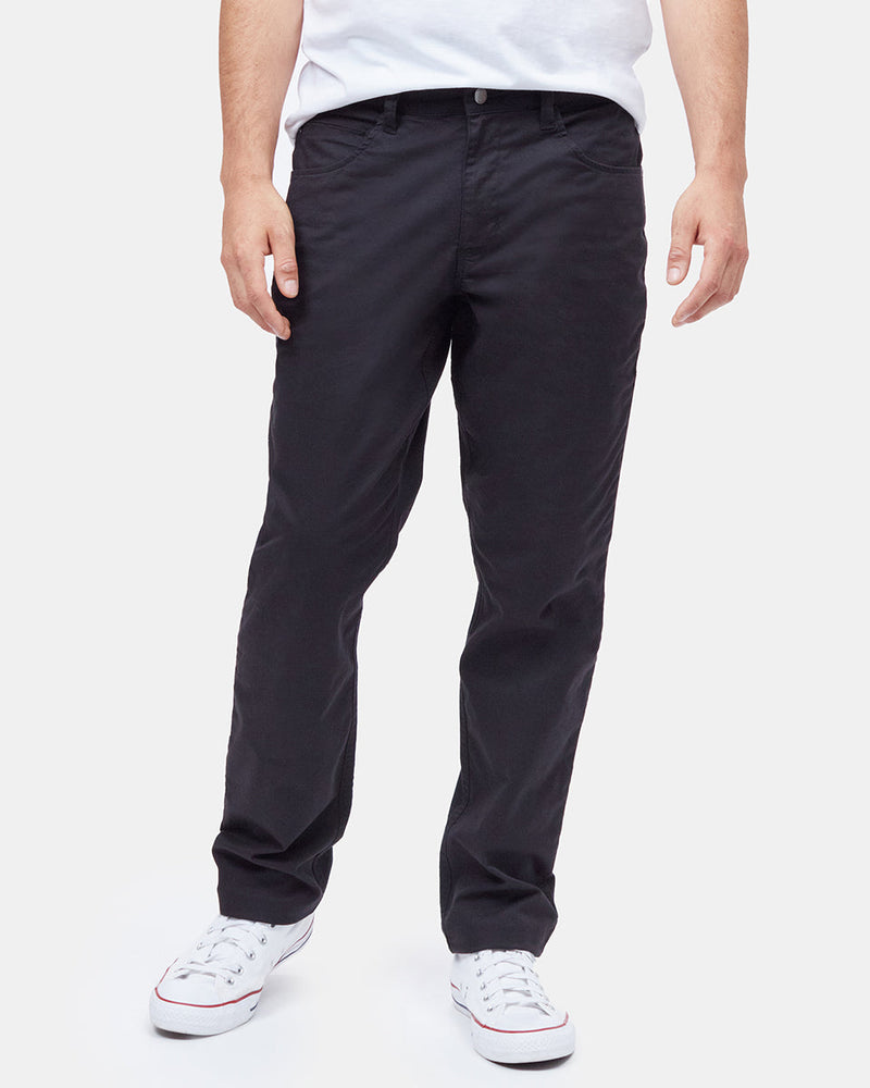 Black Men's Organic Cotton Twill Trousers