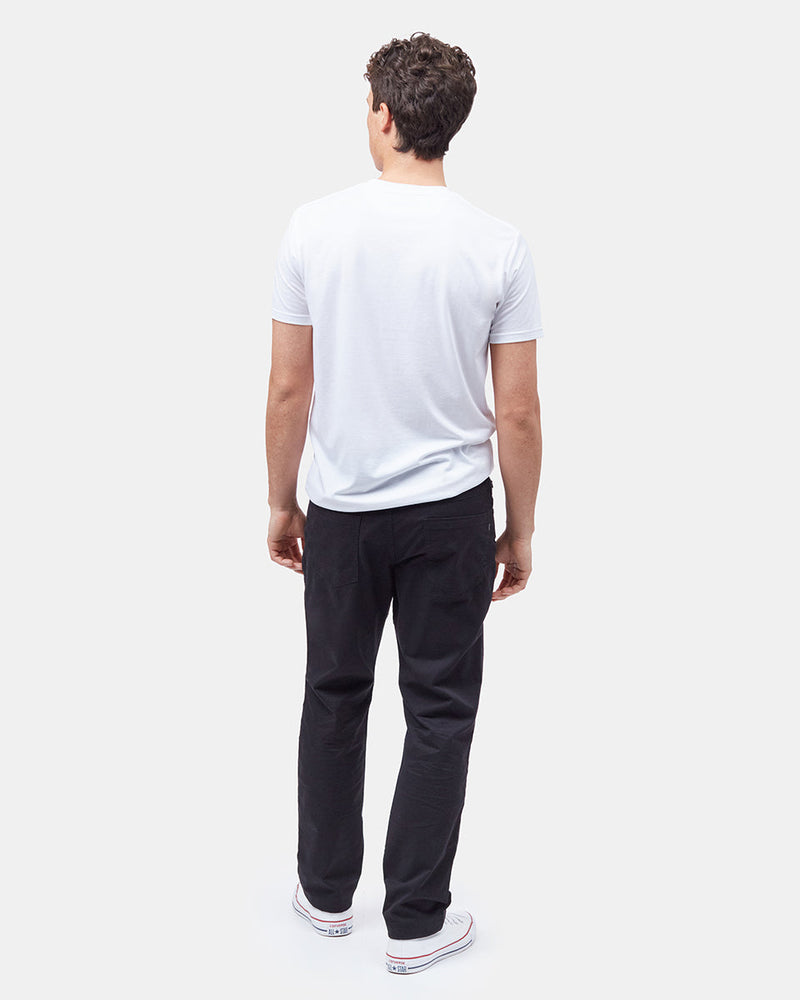 Black Men's Organic Cotton Twill Trousers