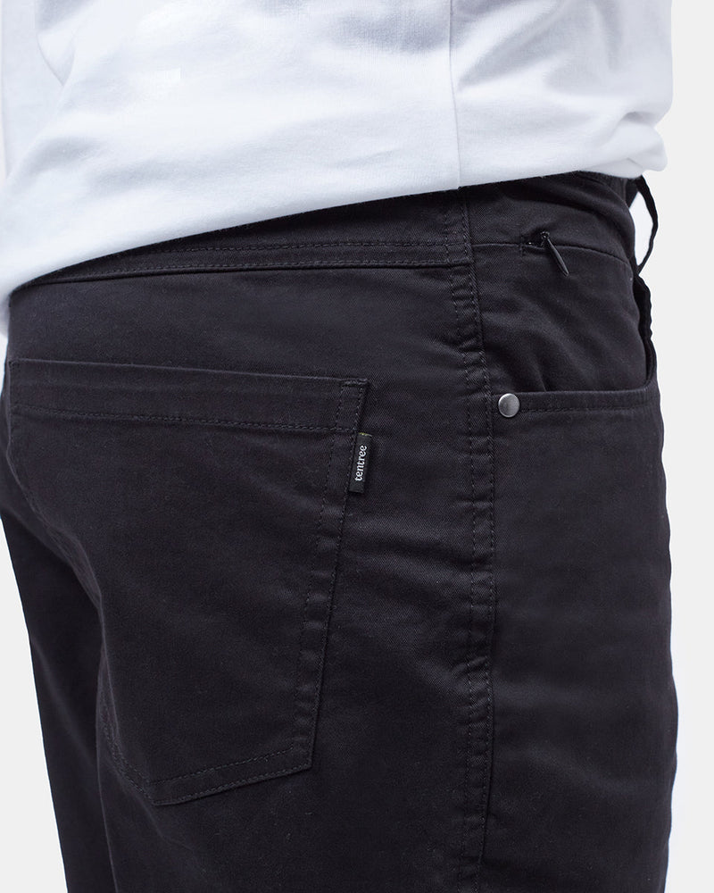 Black Men's Organic Cotton Twill Trousers