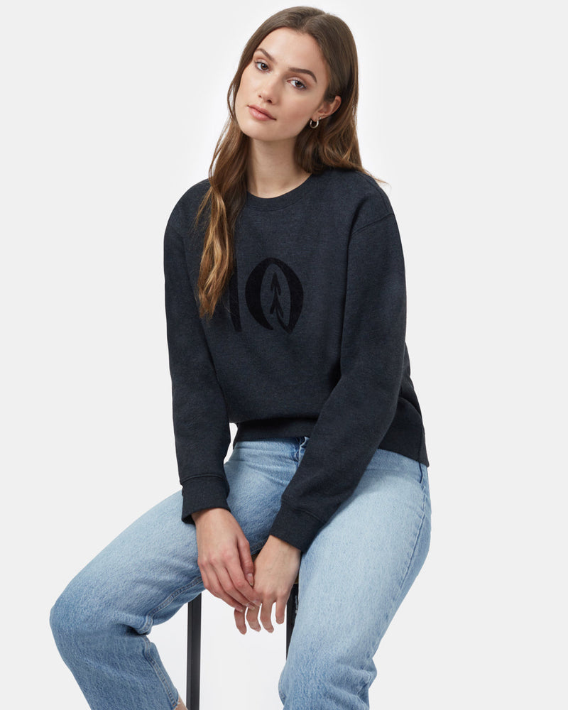 Black Women's Graphic Crew Neck