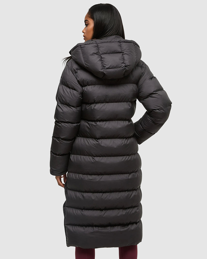 Black Women's Long Puffer Jacket