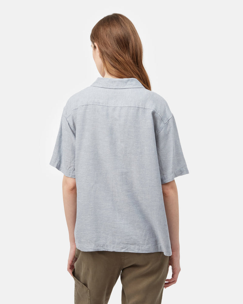 Blue Women's Hemp Oversized Shirt