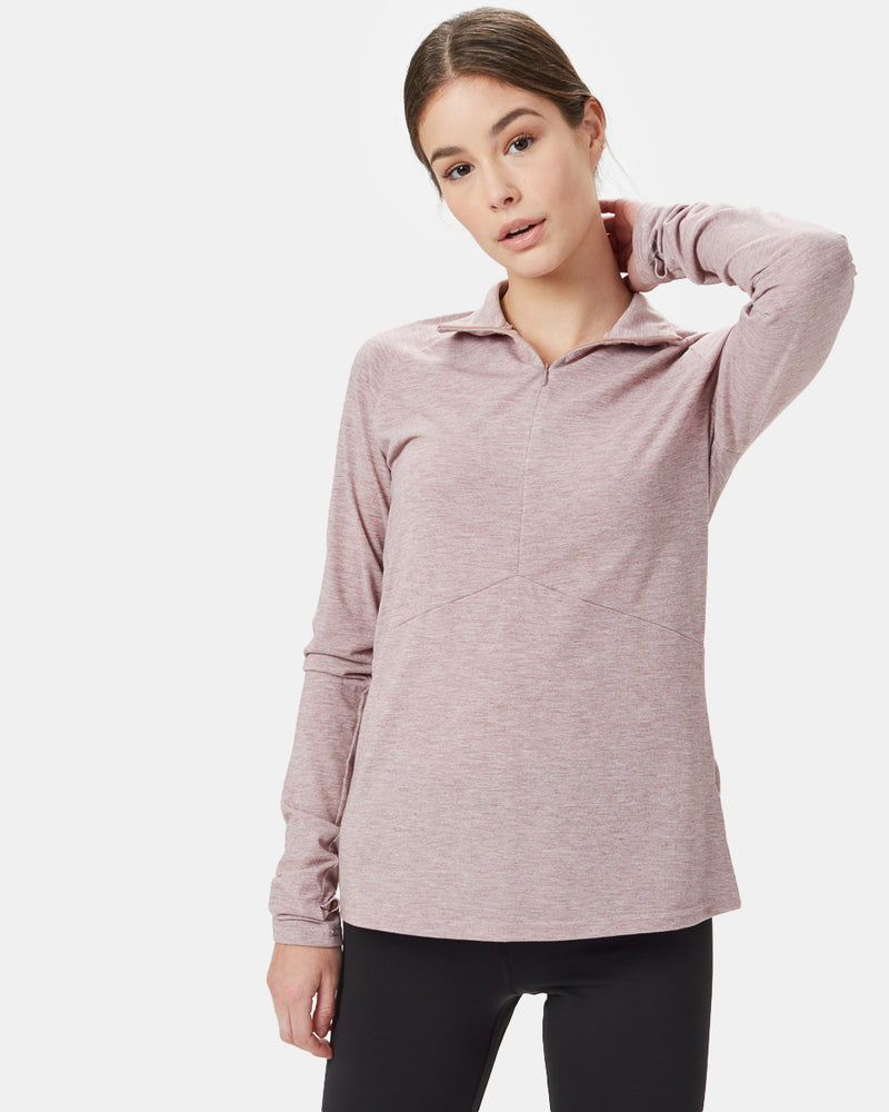 Gray Purple Women's Sport Long Sleeve Top