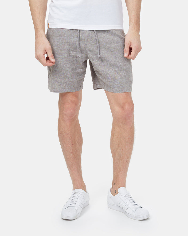 Gray Men's Casual Hemp Shorts