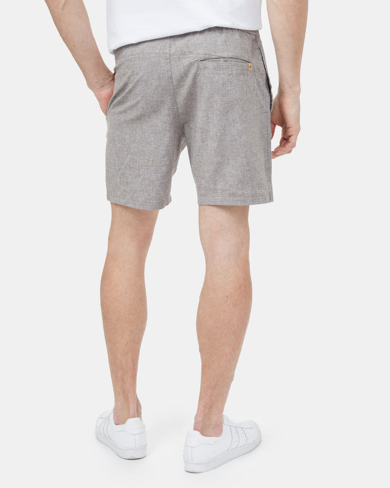 Gray Men's Casual Hemp Shorts