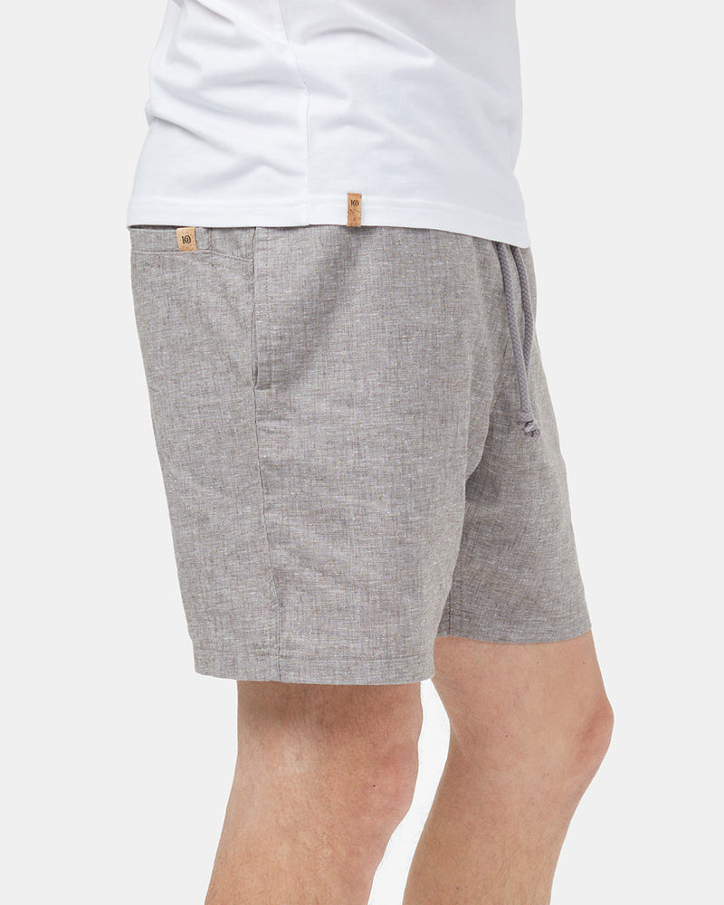 Gray Men's Casual Hemp Shorts