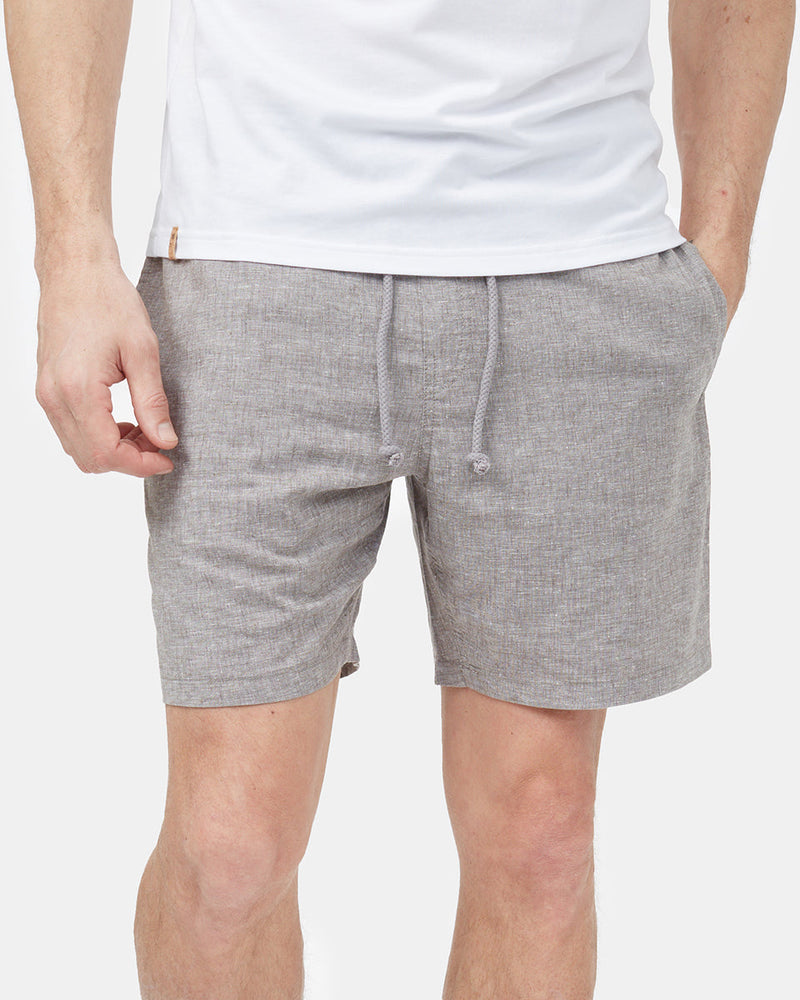 Gray Men's Casual Hemp Shorts