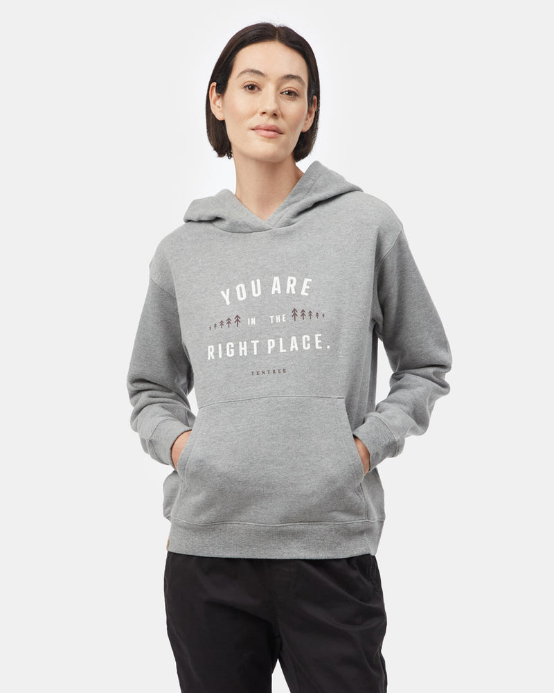 Gray Organic Cotton Graphic Hoodie