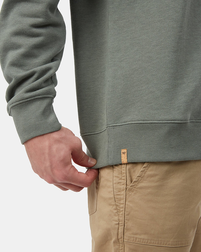 Green Men's Long Sleeve Crew Neck Sweatshirt