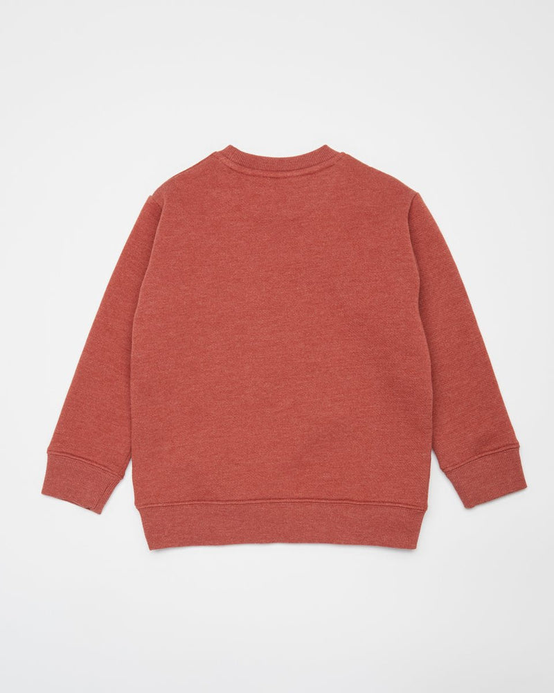 Red,Gray Kids Tree Embrodiery Sweatshirt