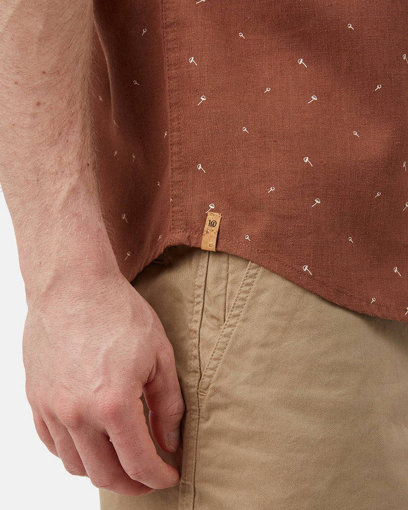 Red Men's Short Sleeve Polo Neck Shirt