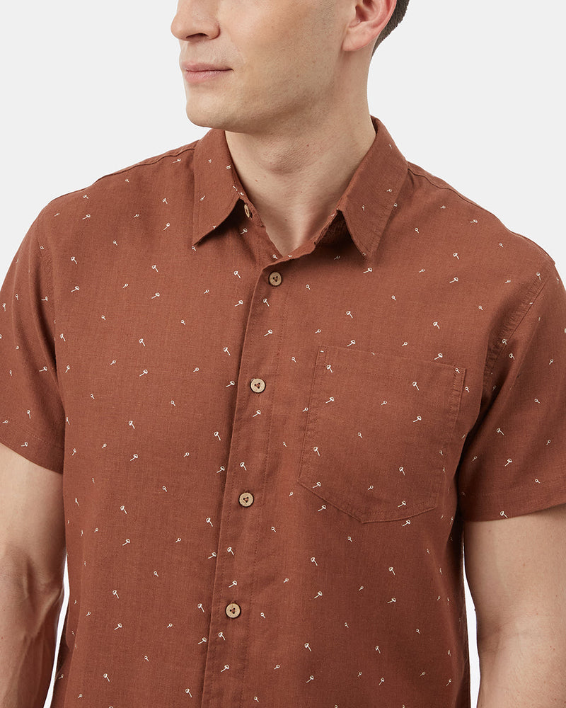 Red Men's Short Sleeve Polo Neck Shirt