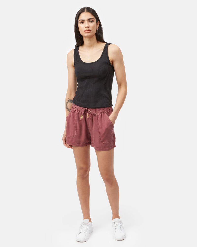Red Women's Casual Summer Shorts