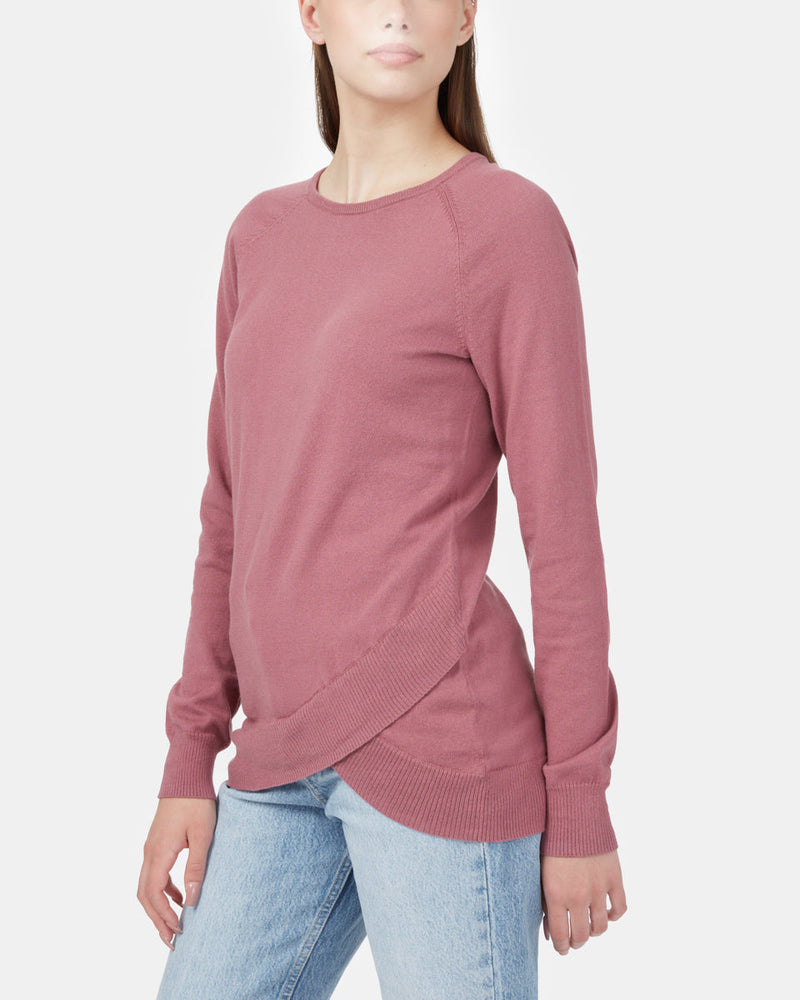 Red Women's Longsleeve Crossover Jumper