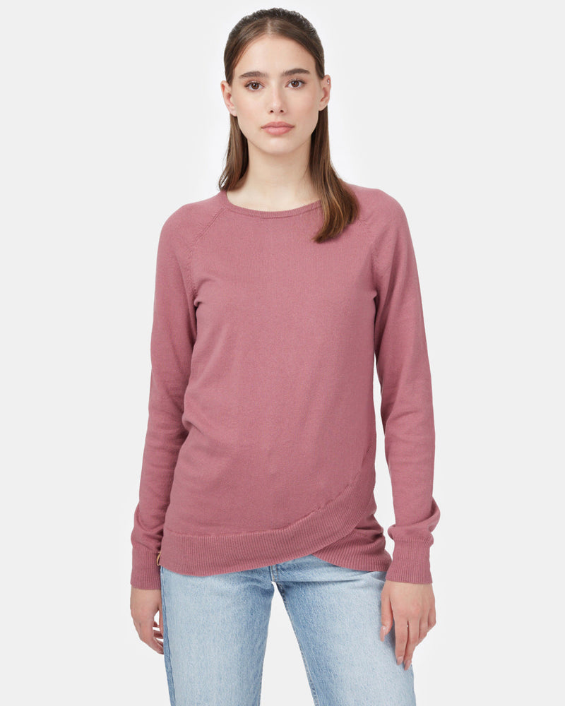 Red Women's Longsleeve Crossover Jumper