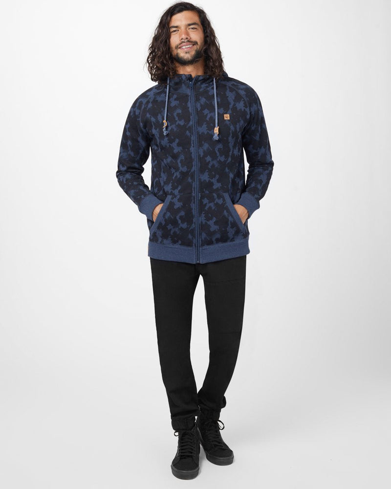 Blue Men's Eco-Friendly Zip-Up Hoodie