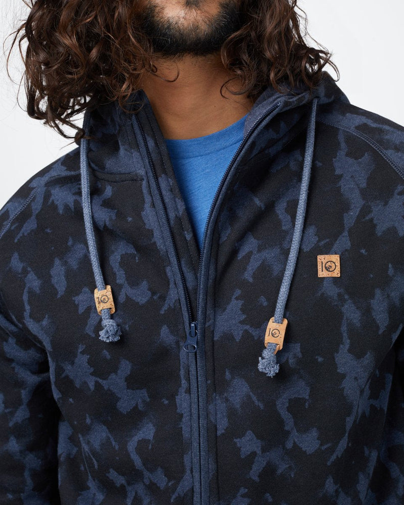 Blue Men's Eco-Friendly Zip-Up Hoodie