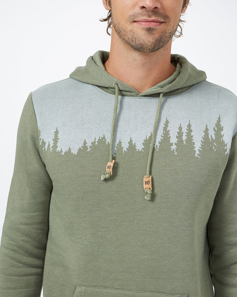 Green Treelinen Graphic Pullover