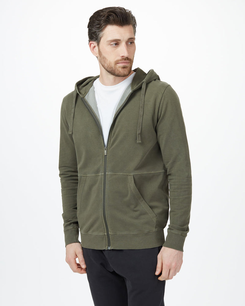 Green Organic Cotton Graphic Zip Up Hoodie