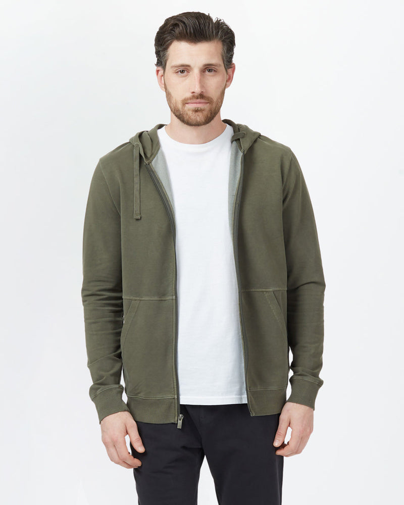 Green Organic Cotton Graphic Zip Up Hoodie