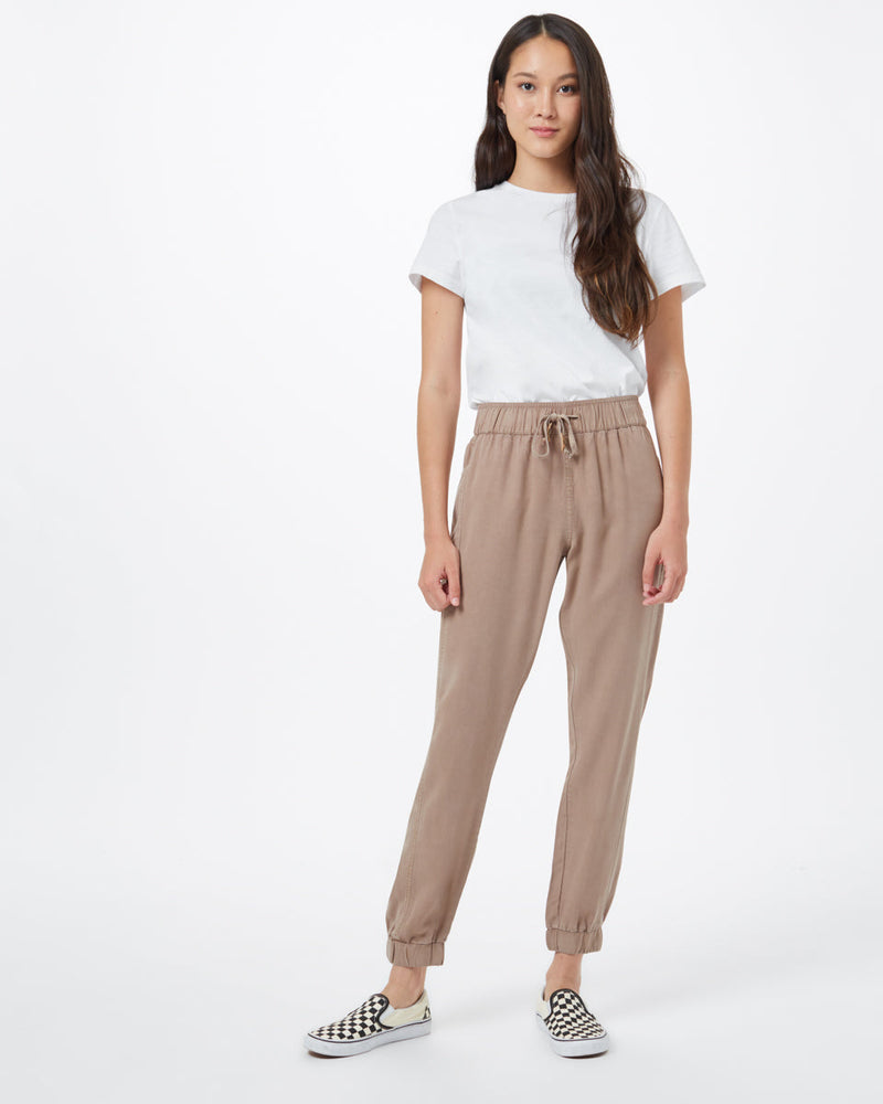 Beige Women's Tencel Lightweight Trouser