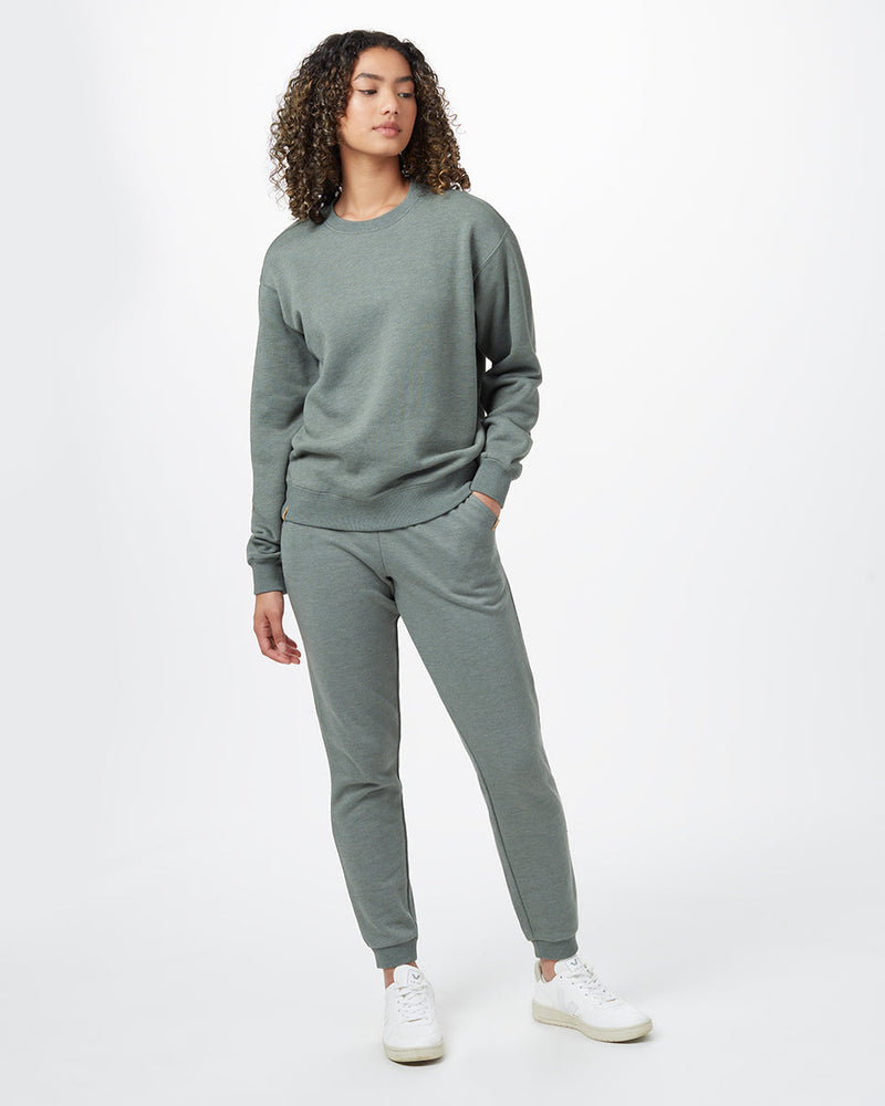 Green Women's Fleece Long Sleeve Sweatshirt