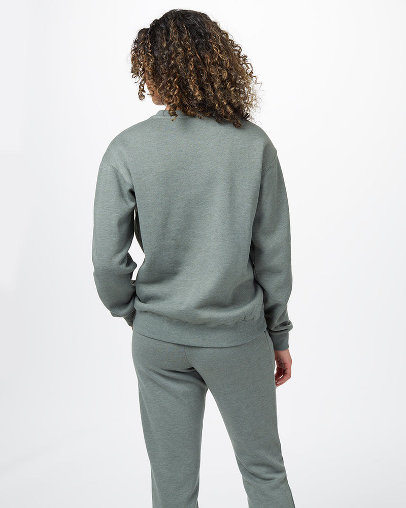 Green Women's Fleece Long Sleeve Sweatshirt