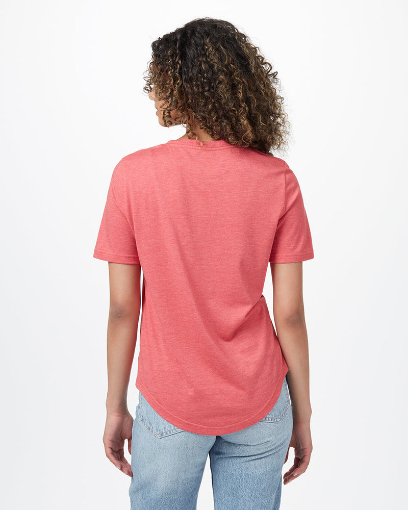 Red V-Neck Short Sleeve T-Shirt