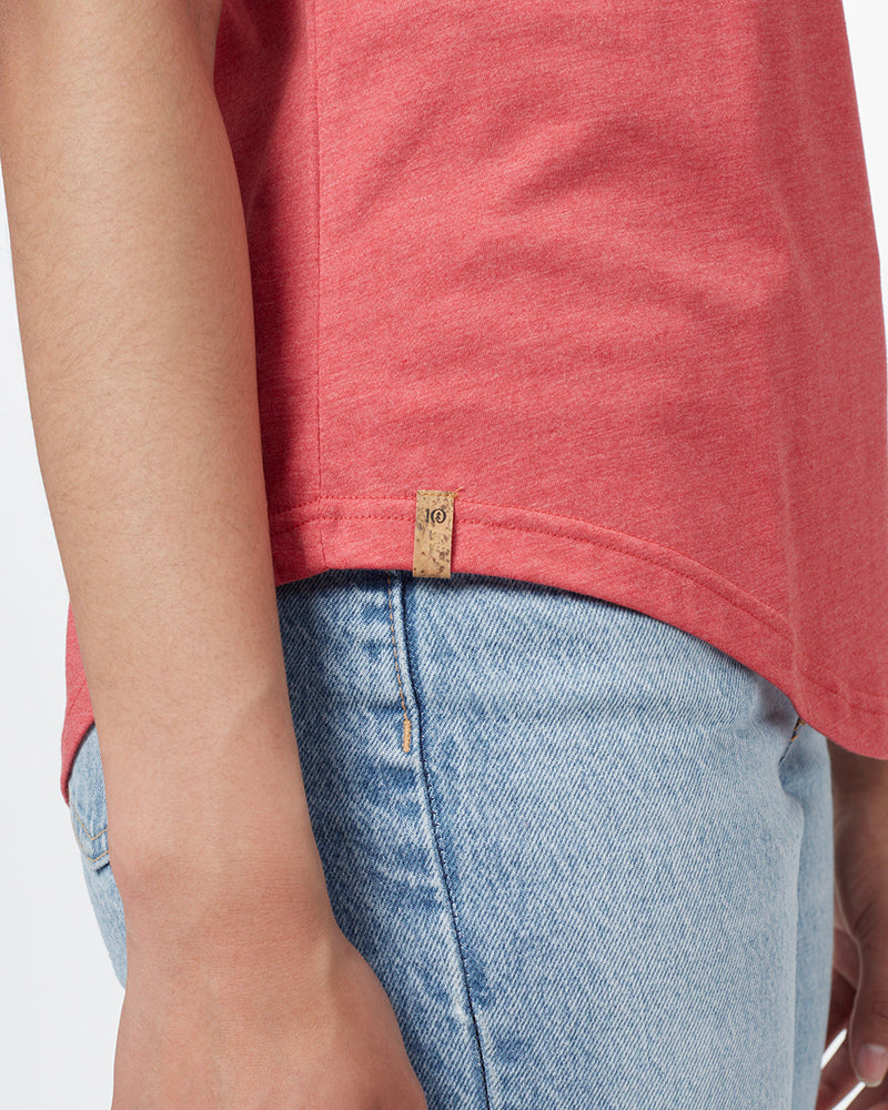 Red V-Neck Short Sleeve T-Shirt