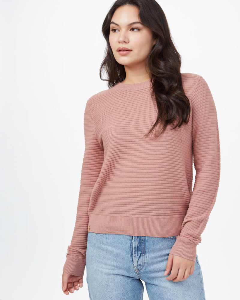 Pink Women's Organic Ribbed Sweater