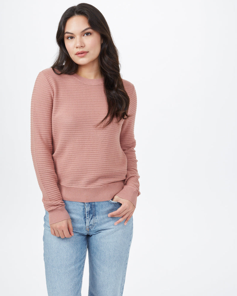 Pink Women's Organic Ribbed Sweater