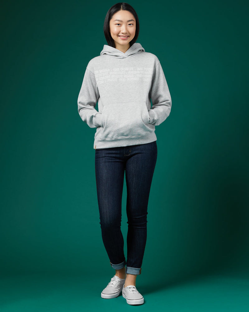 Gray Plant Graphic Pullover Hoodie