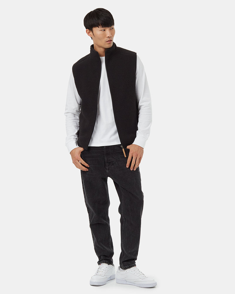 Men's Recycled Polyester Fleece Zip-Up Vest