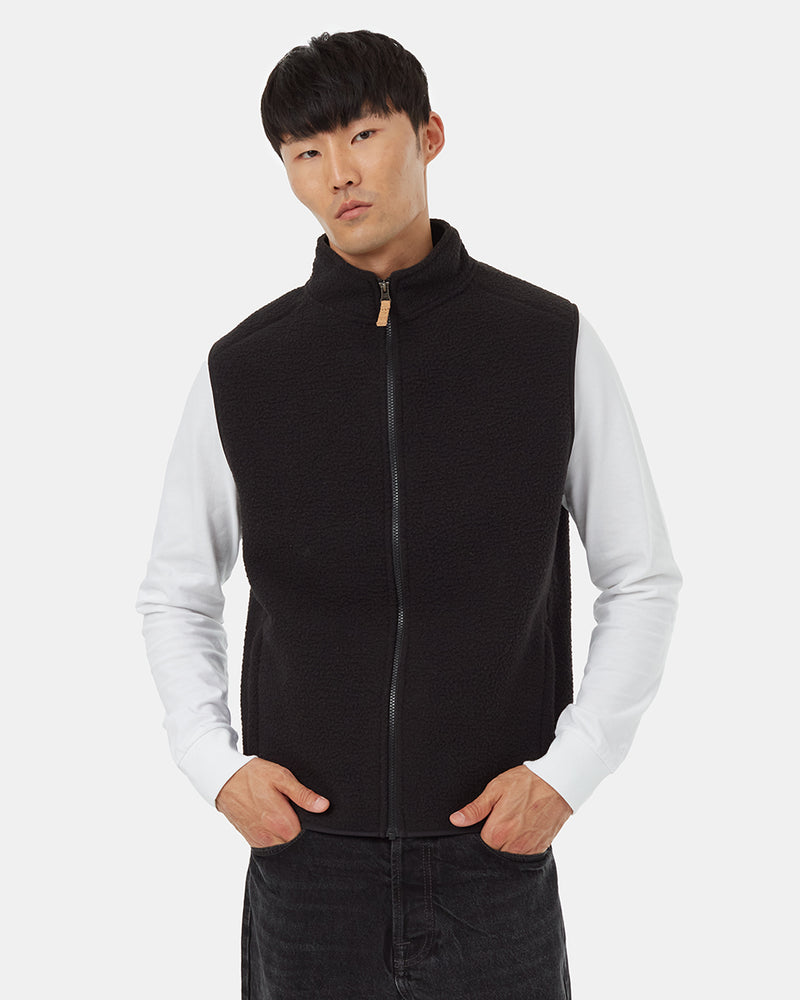 Men's Recycled Polyester Fleece Zip-Up Vest