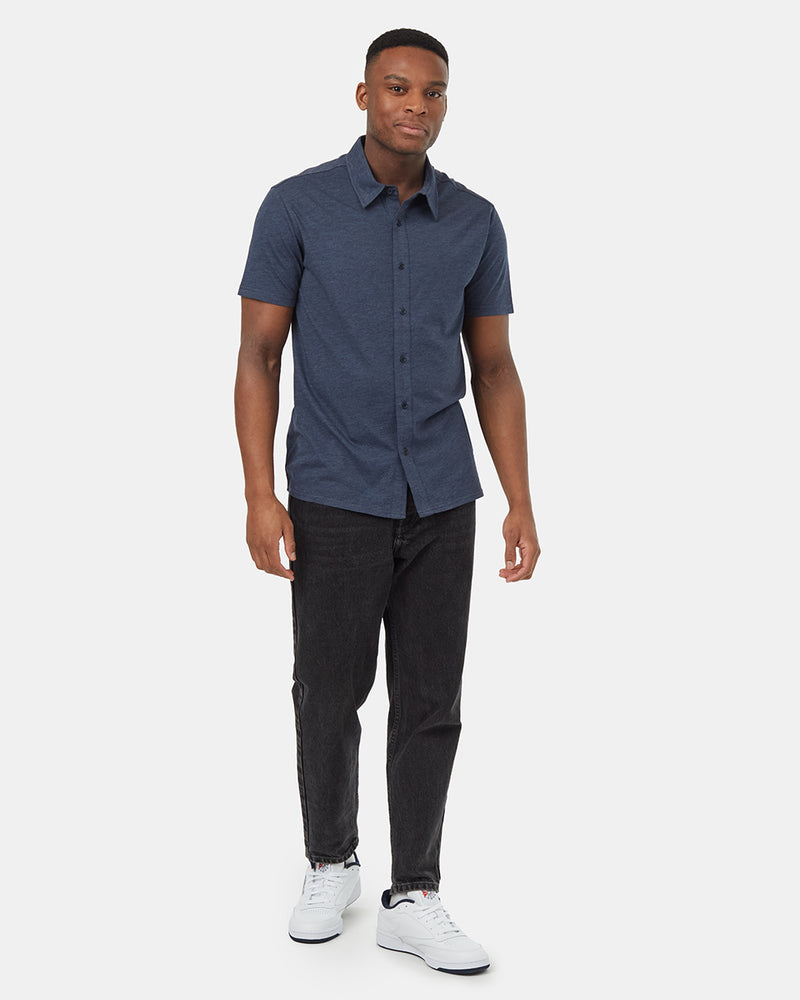 Basic Button Up Shortsleeve Shirt