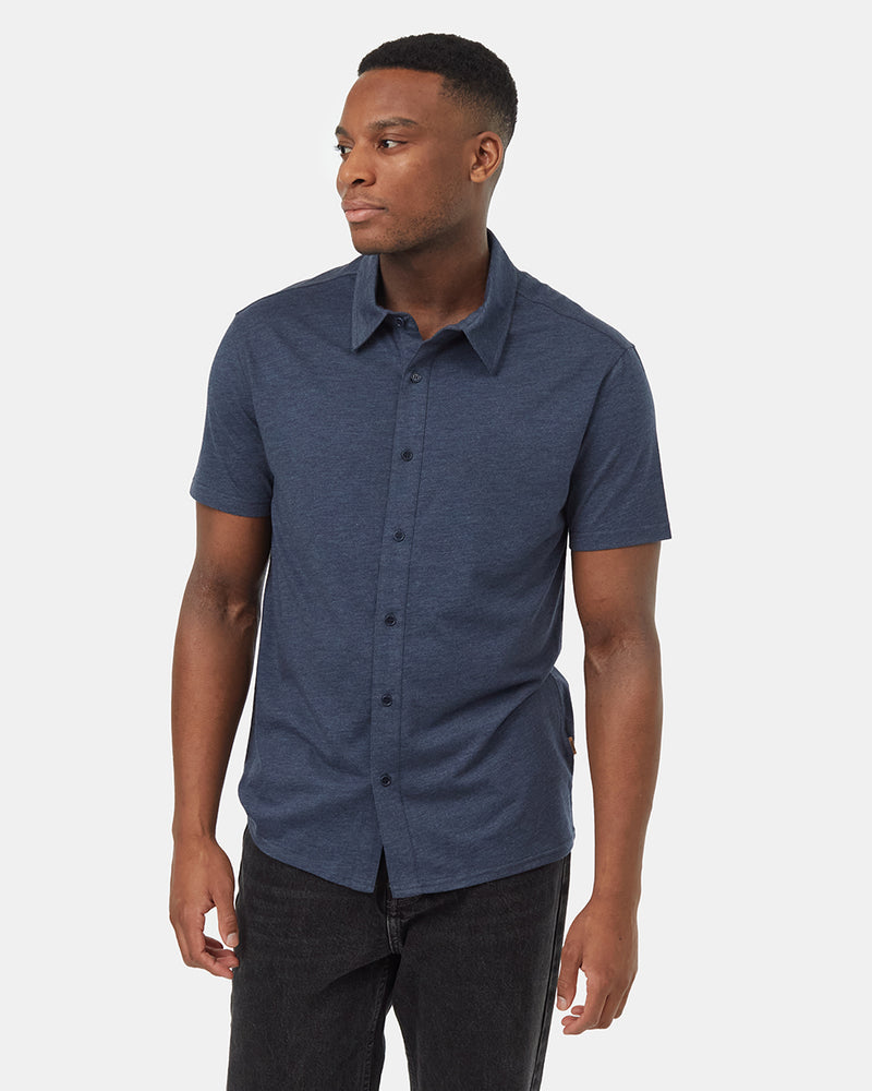 Basic Button Up Shortsleeve Shirt