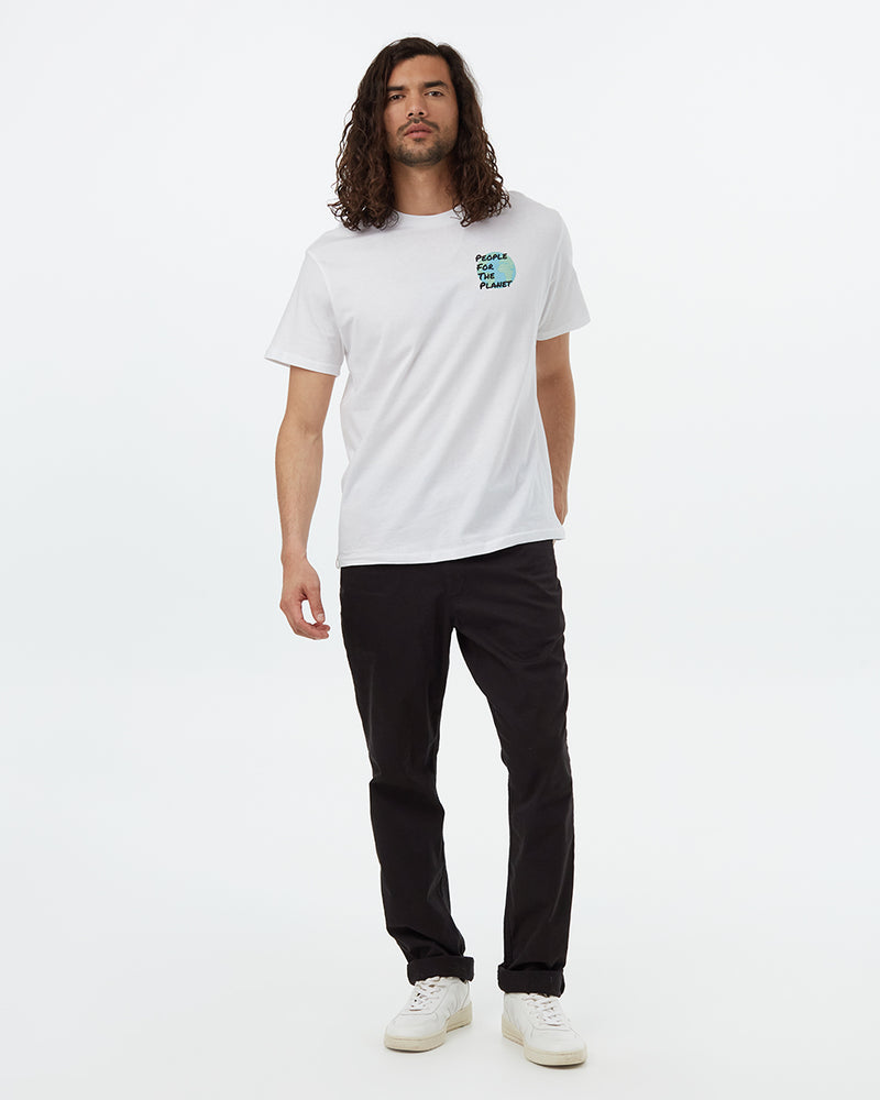 White Organic Cotton Crew Neck T-Shirt
