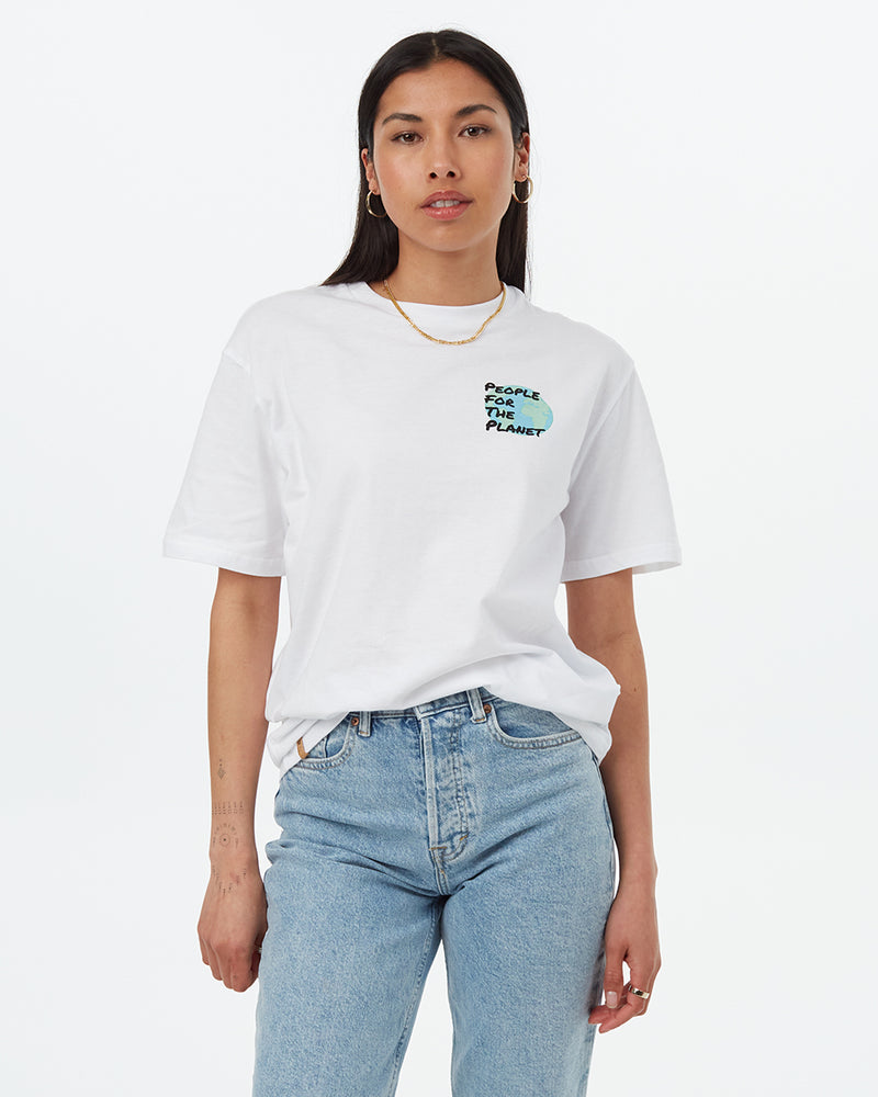 White Organic Cotton Crew Neck T-Shirt