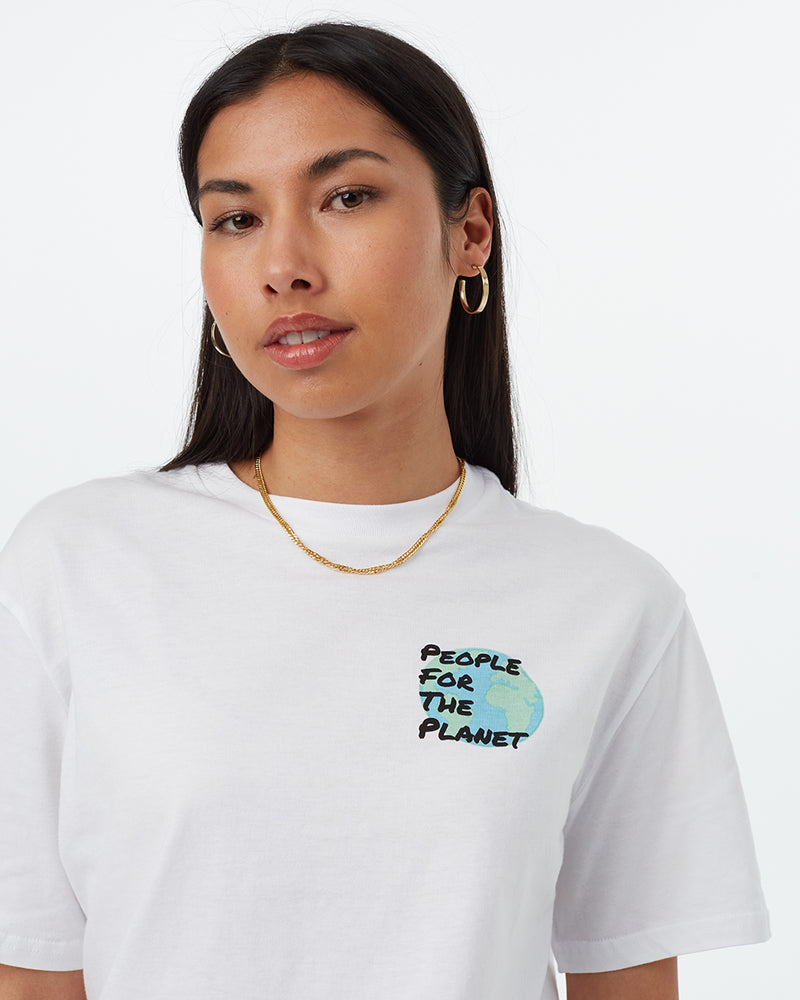 White Organic Cotton Crew Neck T-Shirt